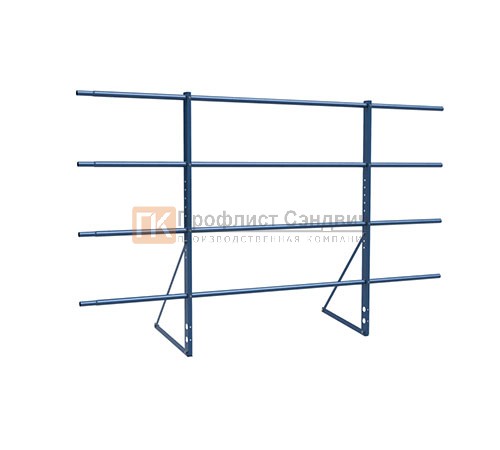 Ограждение кровли ОЦ универс H=600 L=2000мм с 2-я доп.трубами (ТУ)