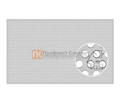Перфорированный лист ZN(08ПС) Rv 6/9 0,7/1000/2000 ROLLED