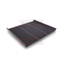 Фальц двойной стоячий Line 0,5 Satin RR32 темно-коричневый с пленкой на замках