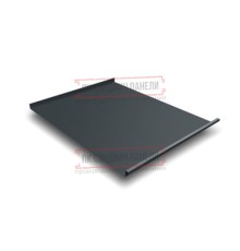 Фальц двойной стоячий 0,5 GreenCoat PuRALBT RR23 темно-серый с пленкой на замках