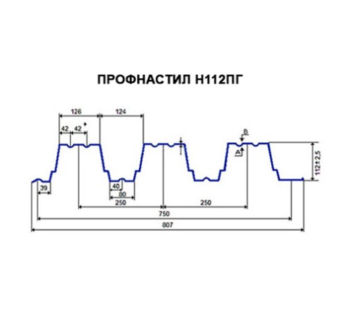 Продольно гнутый профнастил для укрытий конвейеров Н112ПГ-807, 0,5, в полимерном покрытии