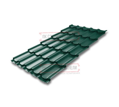 Металлочерепица Квинта плюс RAL6005 Quarzit lite-0.5