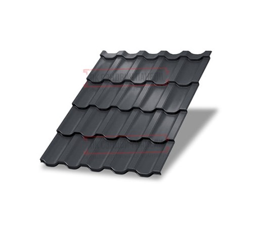 Металлочерепица Трамонтана-XL RAL7024 Norman-0.5