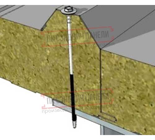 Саморез для сэндвич-панелей 14x145 диаметр 6,3
