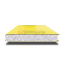 Сэндвич панели гладкие с пенополистиролом, ширина 1000 мм, толщина 30 мм, 0.5/0.5, RAL1018