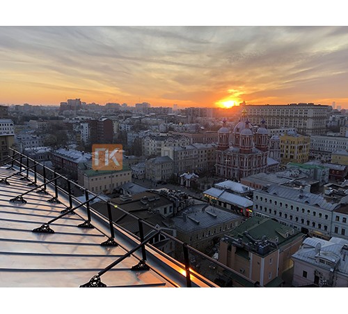 Ограждение кровли на фальц кровлю ZN H=900мм L=2000мм