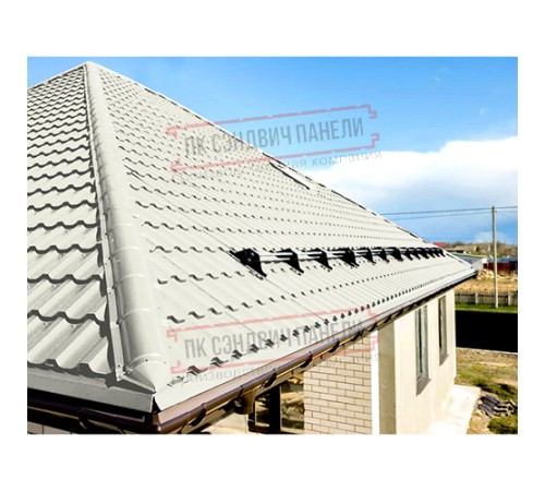 Планка конька круглого R110х2000 ПРМ-9010-0.5