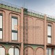 Вертикальная пожарная лестница П1-1 с площ. 800х800 ОЦ L=5600мм ГОСТ 53254-2009