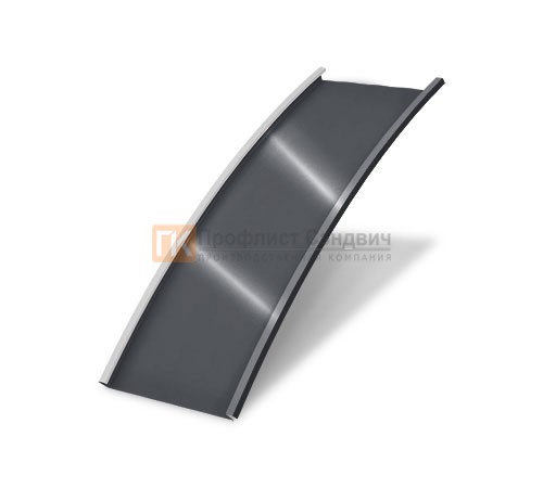 Продольно гнутый фальц гладкий 0,5 RAL 7024 Atlas