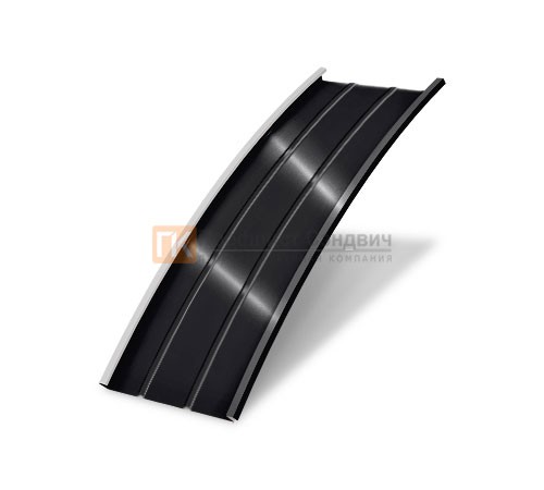 Продольно гнутый фальц профилированный 0,5 RAL 9005 Velur20