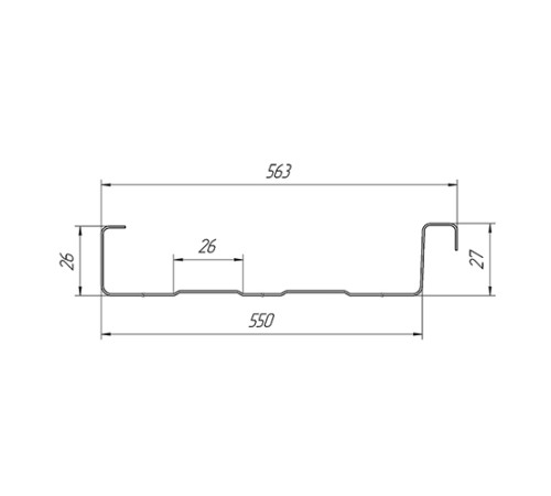 Фальц двойной стоячий Line 0,5 PurLite Мatt RAL7024 мокрый асфальт