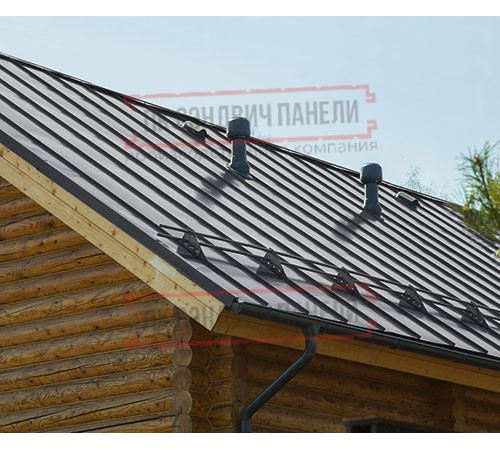 Фальц двойной стоячий Line 0,45 Drap ST RAL7024 мокрый асфальт с пленкой на замках