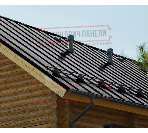 Фальц двойной стоячий Line 0,45 Drap ST RAL9005 черный с пленкой на замках