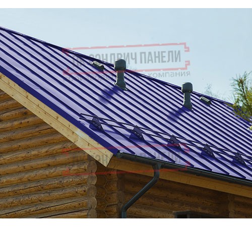 Фальц двойной стоячий Line 0,45 Полиэстер RAL5002 ультрамариново-синий с пленкой на замках