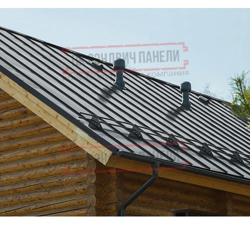 Фальц двойной стоячий Line 0,5 Velur RAL7016 антрацитово-серый с пленкой на замках