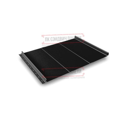 Кликфальц Line 0,5 Rooftop Matte RAL9005 черный с пленкой на замках
