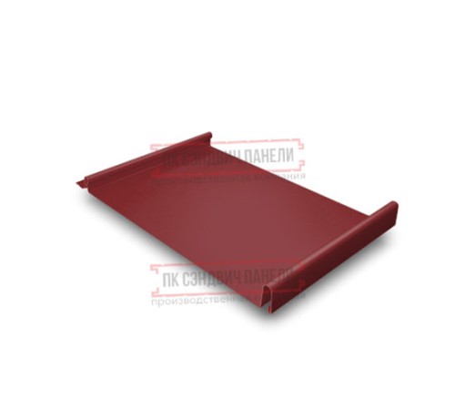Кликфальц 0,5 Satin RAL3011 коричнево-красный с пленкой на замках