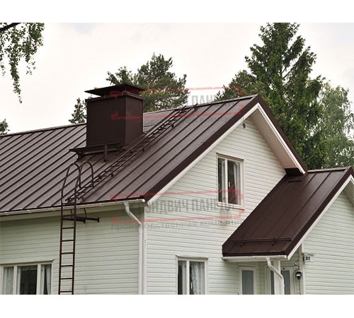 Кликфальц 0,45 Drap ST RAL8017 шоколад с пленкой на замках
