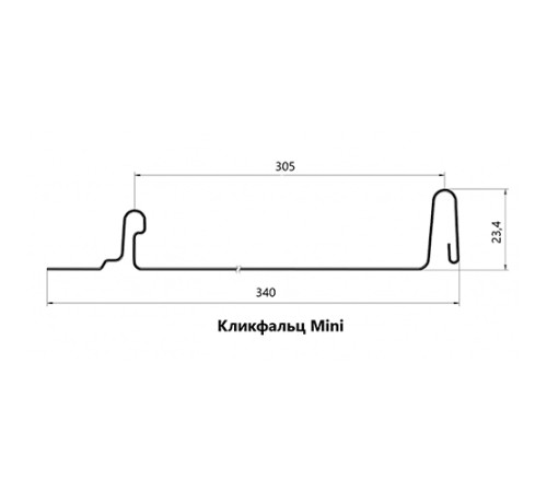 Кликфальц mini 0,5 Quarzit lite RAL8017 шоколад с пленкой на замках