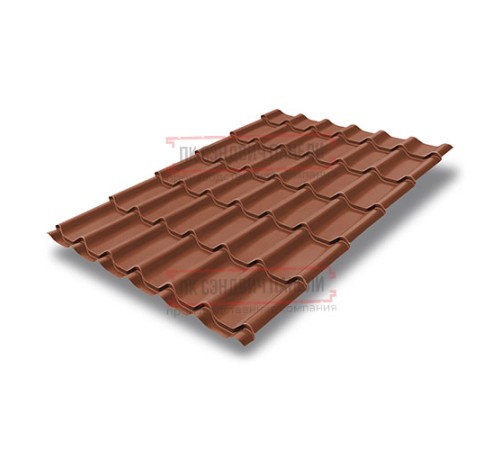 Металлочерепица Классик RAL8004 PurLite Мatt-0,5