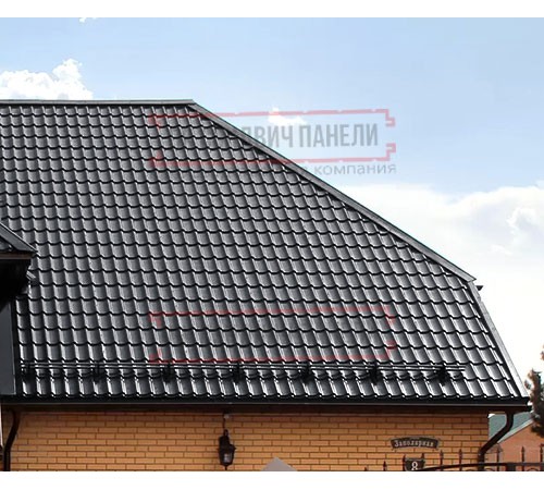 Металлочерепица Классик RAL7024 PurLite Мatt-0,5