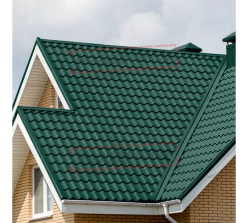 Металлочерепица Кредо RAL6005 Velur-0,5