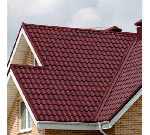 Металлочерепица Кредо RAL3005 Velur-0,5