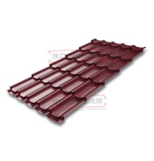 Металлочерепица Квинта плюс RAL3005 Satin-0.5