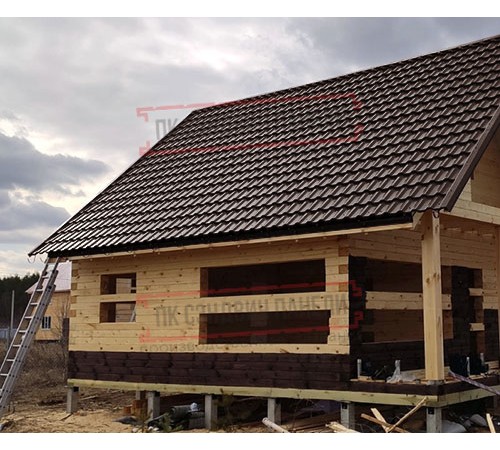 Металлочерепица модульная Квинта Uno 3D RAL8017 Rooftop Matte-0,5