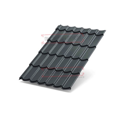 Металлочерепица Макси RAL7024 Призма-0.5