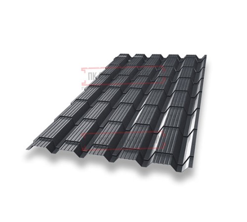Металлочерепица Монкатта RAL7024 Quarzit lite-0,5