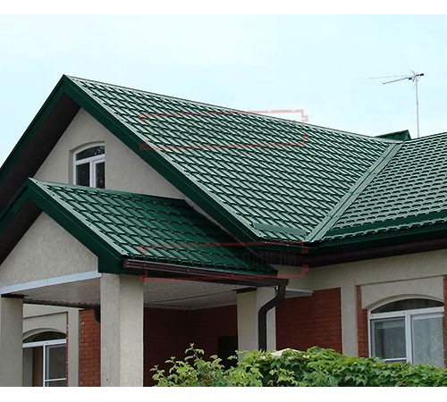 Металлочерепица Монкатта RAL6005 Velur-0,5