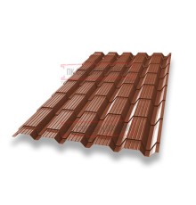 Металлочерепица Монкатта RAL8004 Полиэстер-0,45