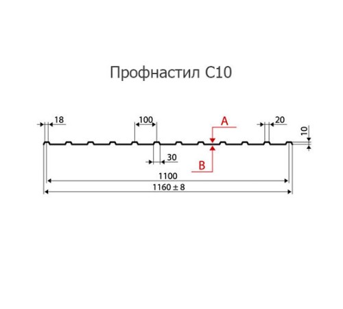 Профнастил нержавеющий С10 0.4 AISI 316L