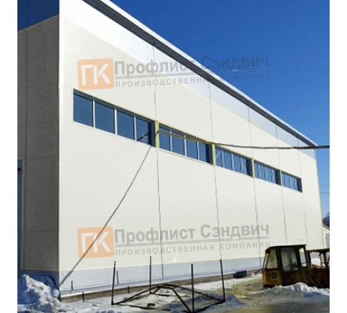 Сэндвич панели гладкие с пенополиизоциануратом, ширина 1200 мм, толщина 50 мм, 0.5/0.5, RAL9002