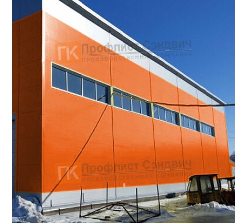 Сэндвич панели гладкие с пенополиизоциануратом, ширина 1000 мм, толщина 220 мм, 0.5/0.5, RAL2004