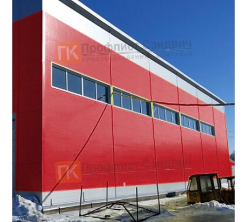 Сэндвич панели гладкие с пенополиизоциануратом, ширина 1200 мм, толщина 80 мм, 0.5/0.5, RAL3020