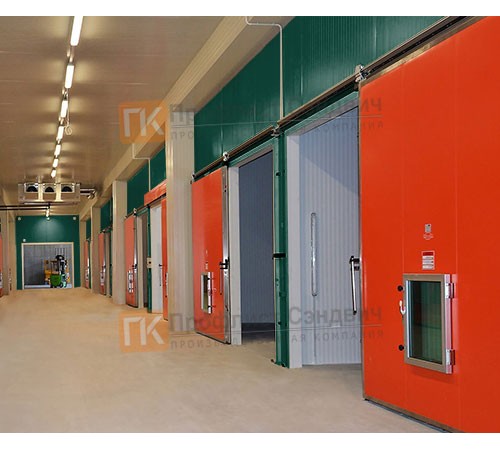 Сэндвич-панель для холодильных камер с минеральной ватой, ширина 1200 мм, толщина 200 мм, 0.5/0.5, RAL6005