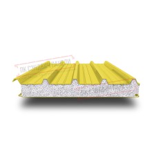 Сэндвич панели кровельные с пенополистиролом, ширина 1000 мм, толщина 20 мм, 0.5/0.5, RAL1018