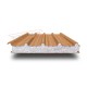 Сэндвич панели кровельные с пенополистиролом, ширина 1000 мм, толщина 160 мм, 0.5/0.5, дуб