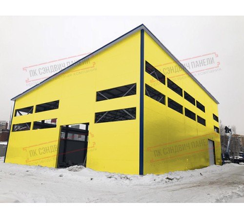 Сэндвич панели стеновые с пенополиизоциануратом, ширина 1000 мм, толщина 300 мм, 0.5/0.5, RAL1018