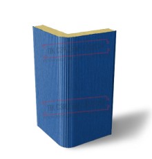 Угловая сэндвич-панель вертикальная из пенополиизоцианурата, 0.5/0.5, ширина 1200 мм, толщина 30 мм, RAL5005