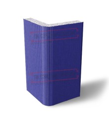 Угловая сэндвич-панель вертикальная из пенополистирола, 0.5/0.5, ширина 1200 мм, толщина 50 мм, RAL5002