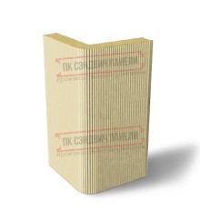 Угловая сэндвич-панель вертикальная из пенополиизоцианурата, 0.5/0.5, ширина 1200 мм, толщина 220 мм, RAL1014