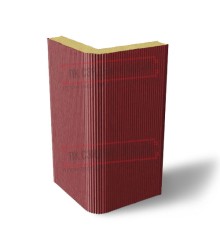 Угловая сэндвич-панель вертикальная из пенополиуретана, 0.5/0.5, ширина 1200 мм, толщина 40 мм, RAL3011