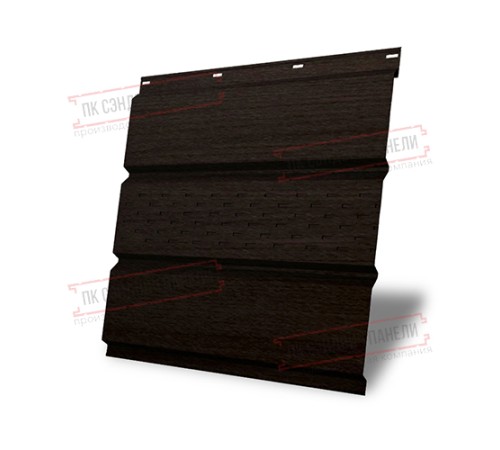 Софит металлический центральная перфорация 0,45 Print Elite с пленкой Coffee Wood