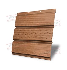 Софит металлический центральная перфорация 0,45 Print Elite с пленкой Honey Wood