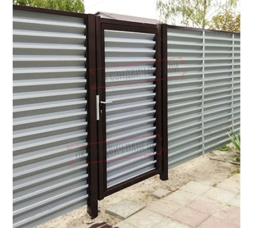Калитка Жалюзи 2,0х1 RAL 8017 без заполнения