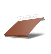 Ламель обратная 150 Texas стартовая/финишная для калиток и ворот 0,45 Drap RAL 8004 терракота