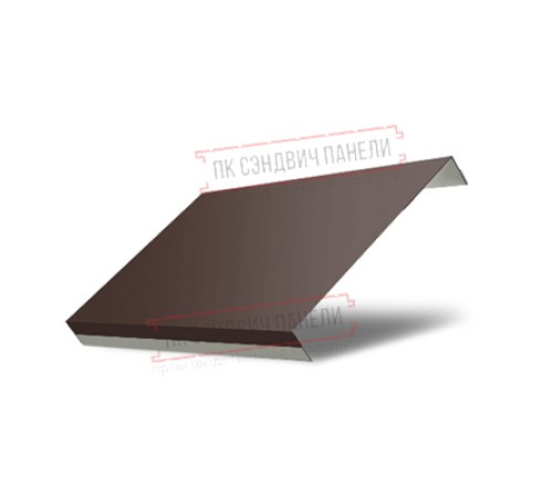 Ламель обратная 150 жалюзи Texas 0,45 Drap RAL 8017 шоколад